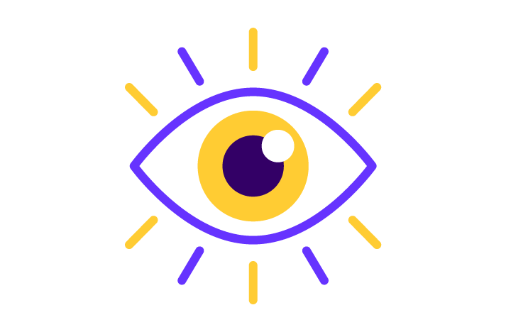 A wide open eye