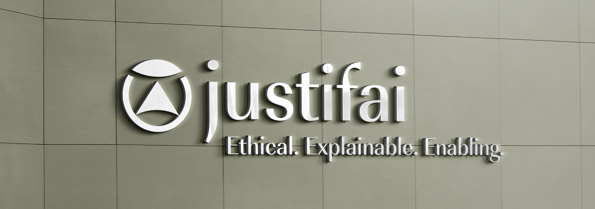 A visual identity for Ethical AI platform Justifai