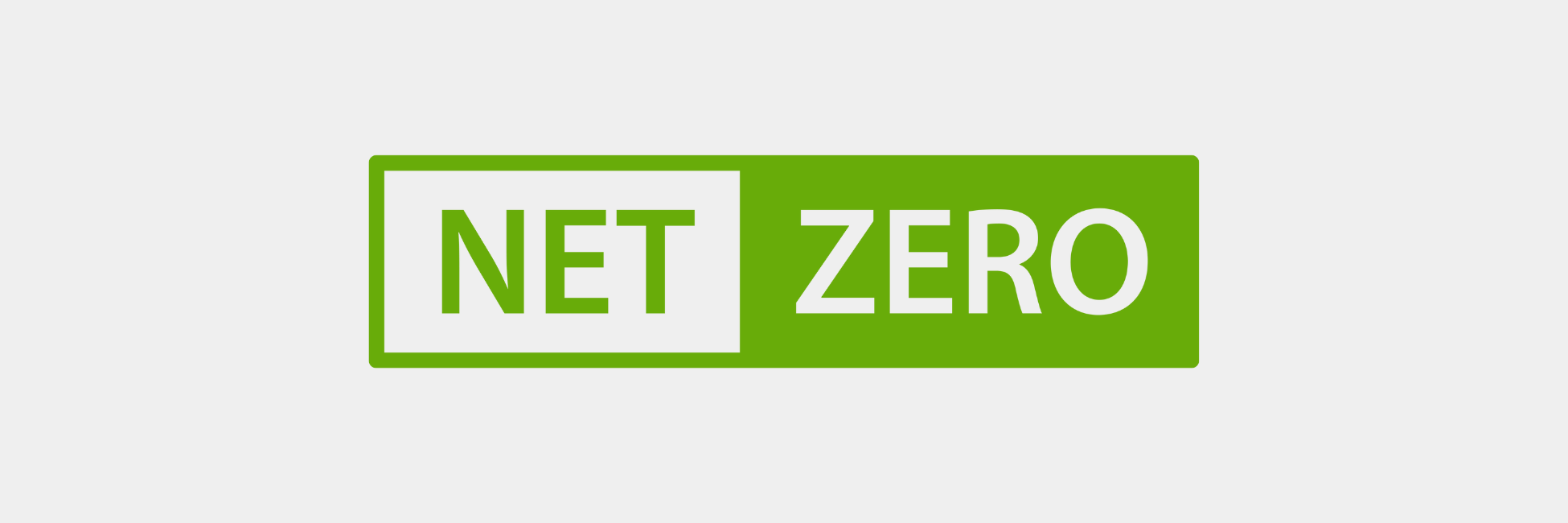 Net zero logo in green